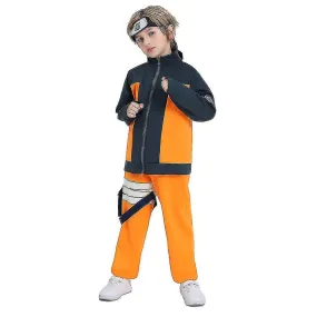 Niños Uzumaki Naruto Disfraces Niños Halloween Naruto Ropa Chaqueta Pantalones Kits de diadema