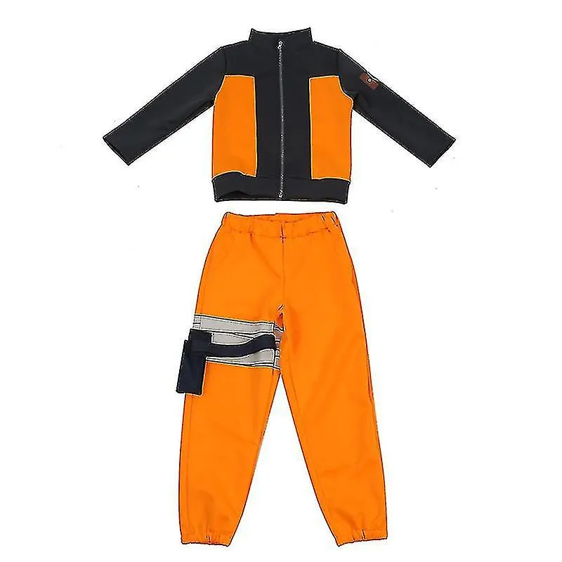 Niños Uzumaki Naruto Disfraces Niños Halloween Naruto Ropa Chaqueta Pantalones Kits de diadema