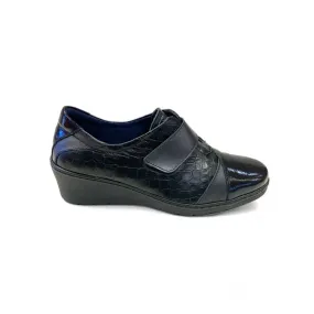 Notton zapato ancho especial cuña mujer con velcro N1058