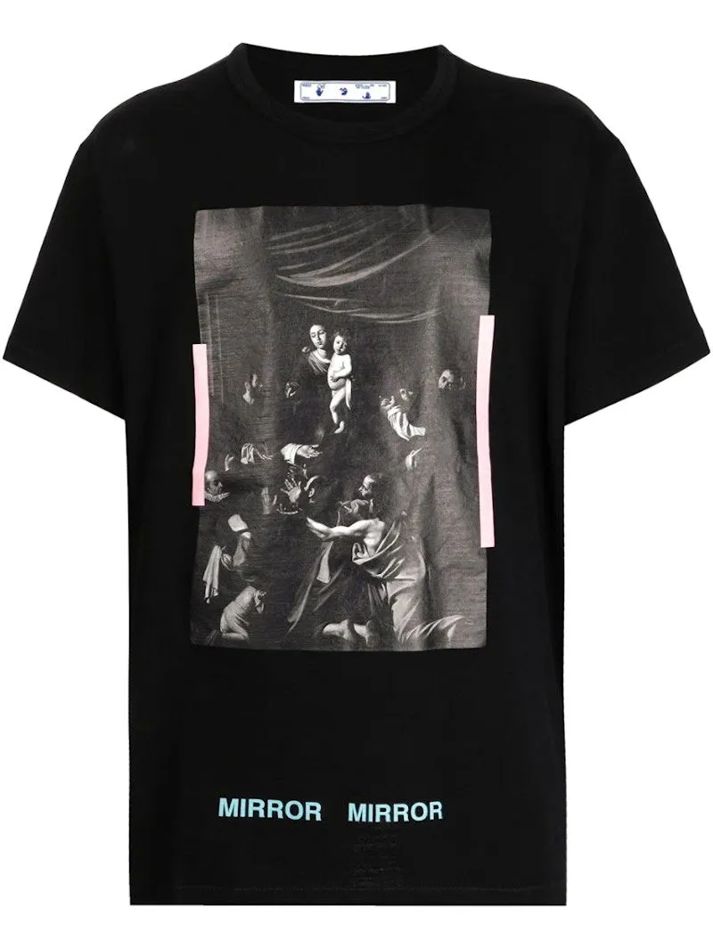 OFFWHITE CARAVAGGIO PAITING TEE BLACK