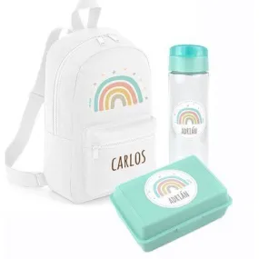 Pack bebé mochila infantil Arcoíris