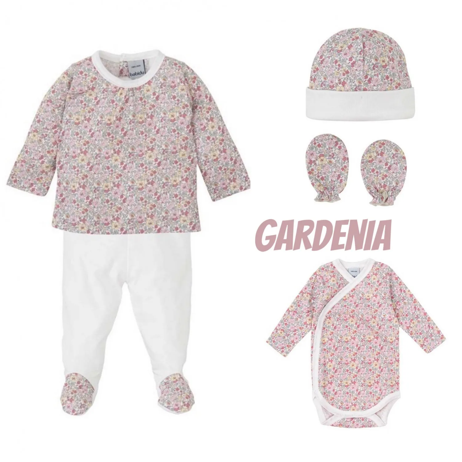 Pack de nacimiento para niña. 5 Piezas Coleccion Gardenia