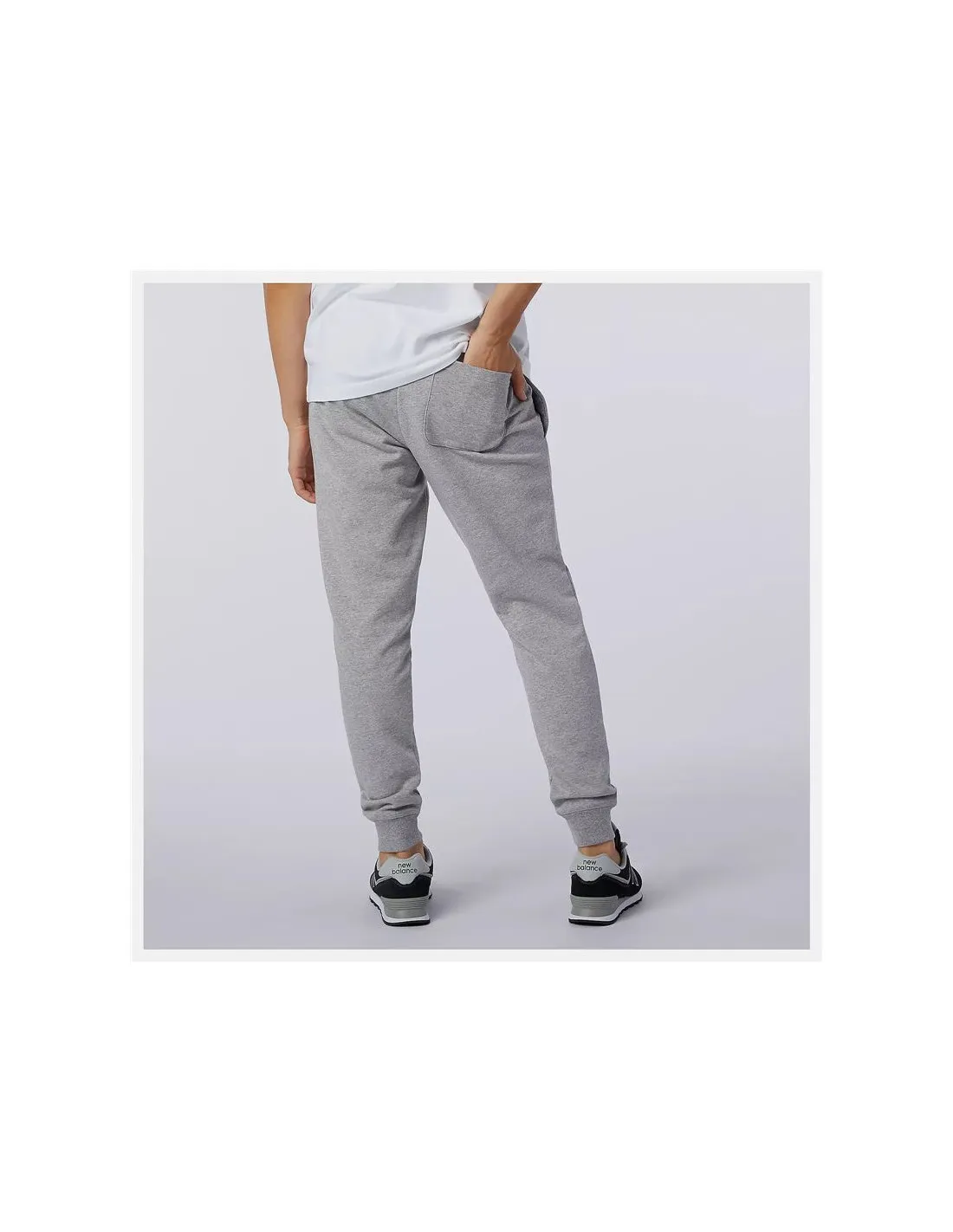 Pantalones New Balance Essential Stack Logo Gris