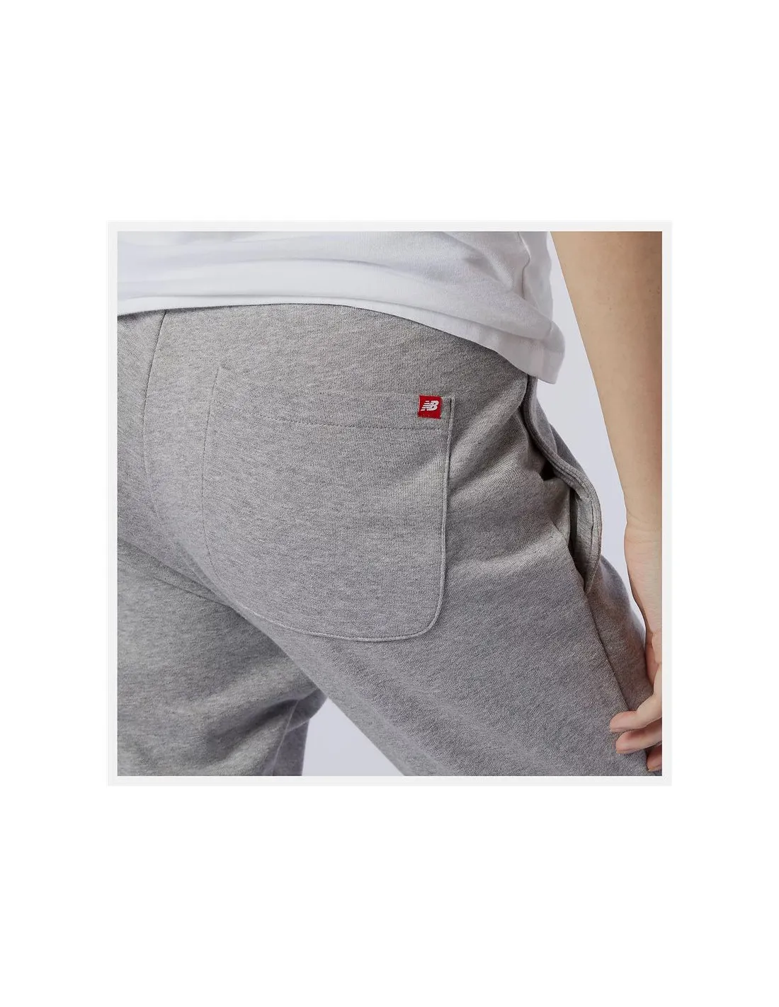 Pantalones New Balance Essential Stack Logo Gris