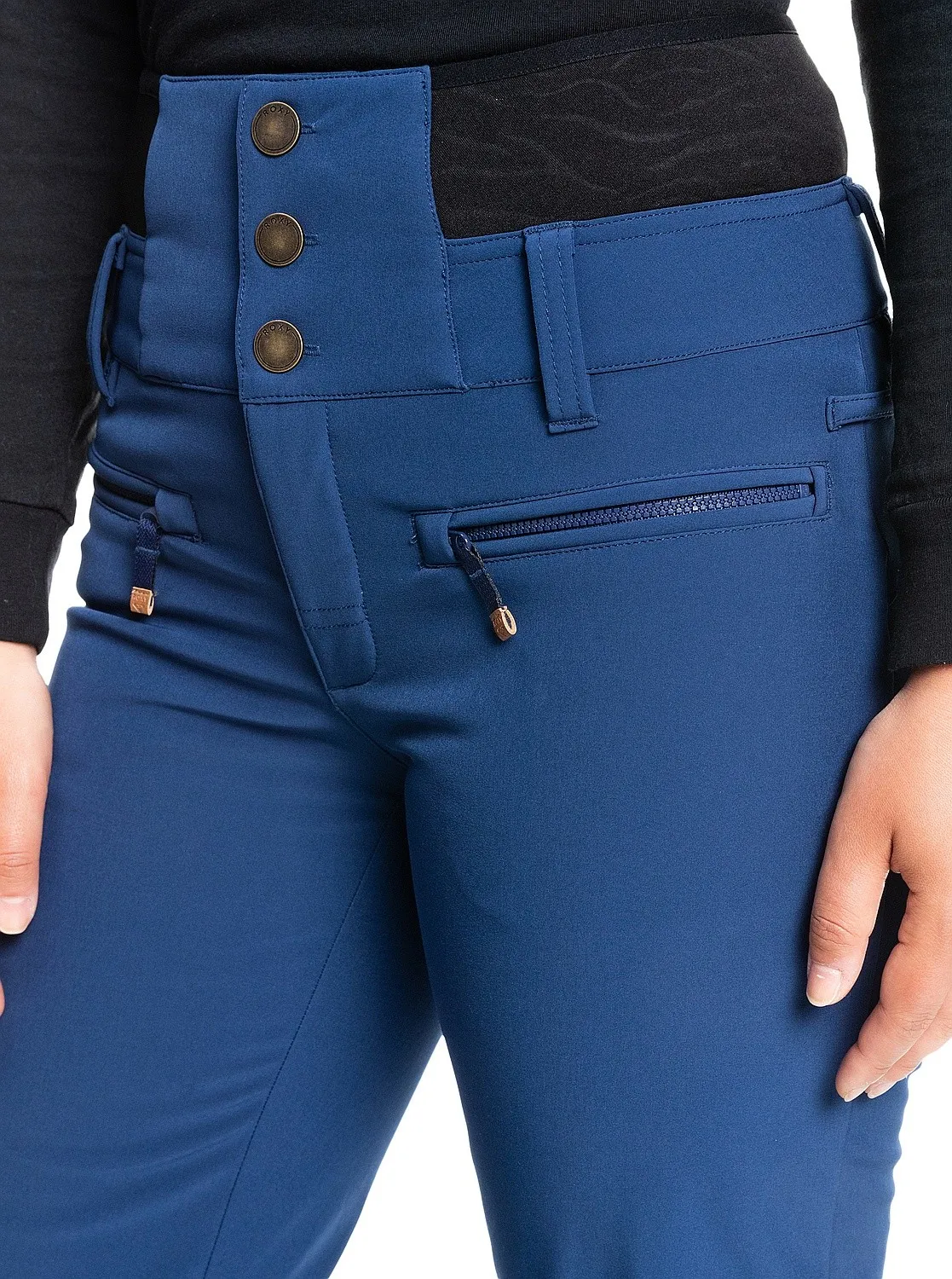 pantalones Roxy Rising High - BTE0/Medieval Blue - women´s