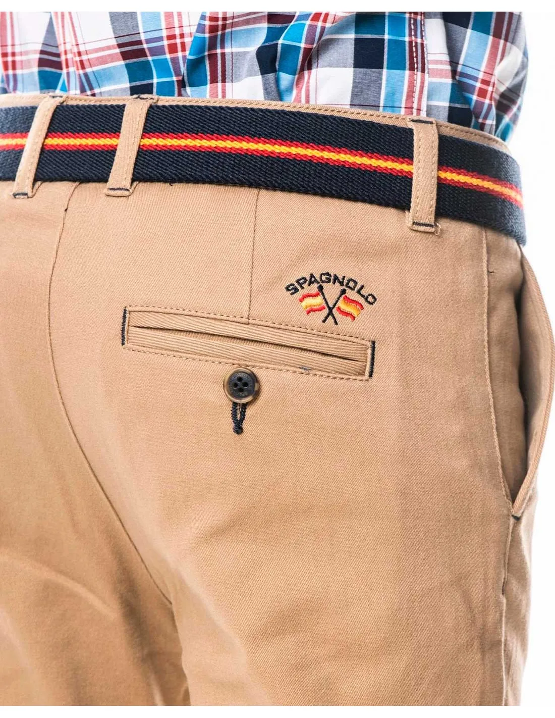 Pantalón Chino Niño Básico Camel Spagnolo Moda Infantil