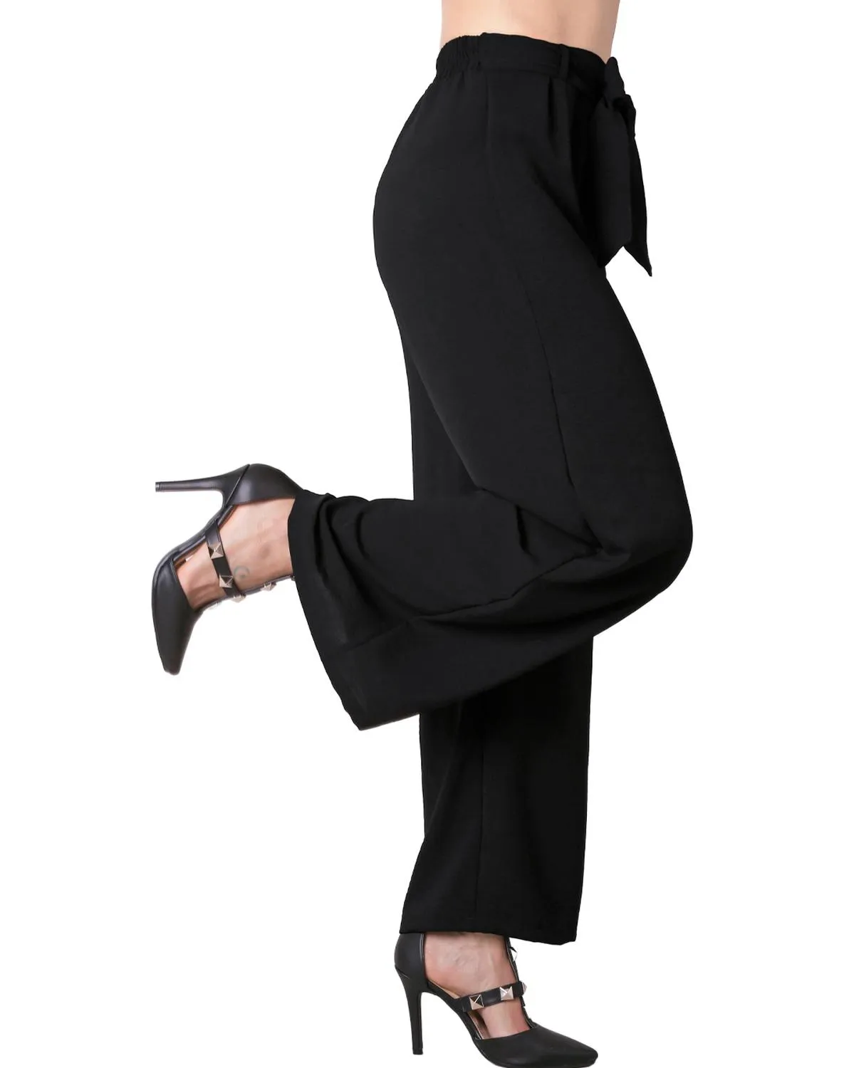 Pantalón Mujer Moda Recto Negro Stfashion 79304608