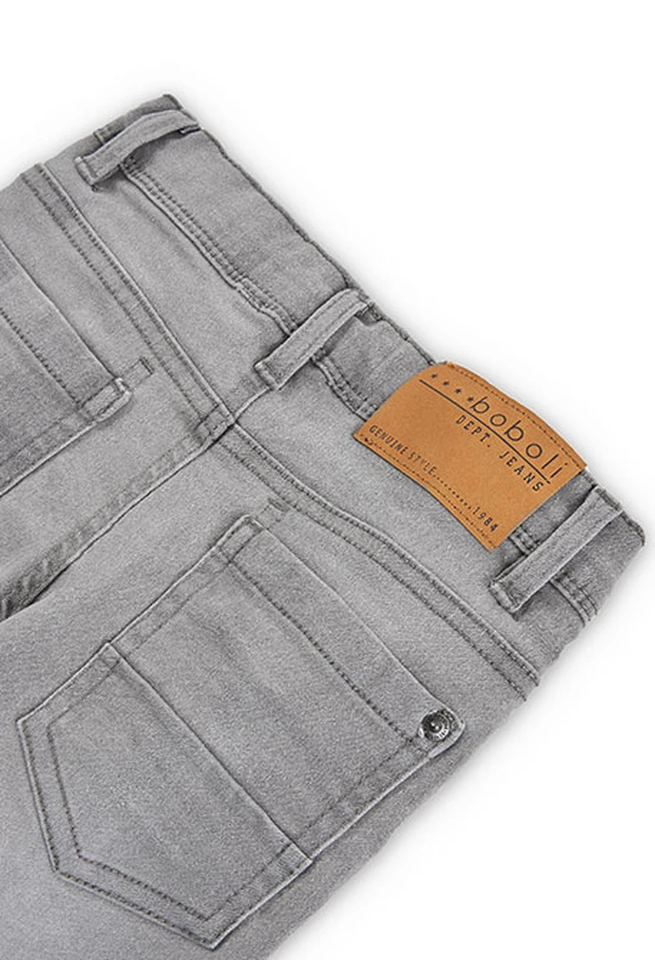 Pantalón tejano elástico de niño en color grey