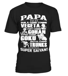 PAPA SUPER SAIYAN VEGETA GOHAN GOKU Camiseta cuello redondo Unisex