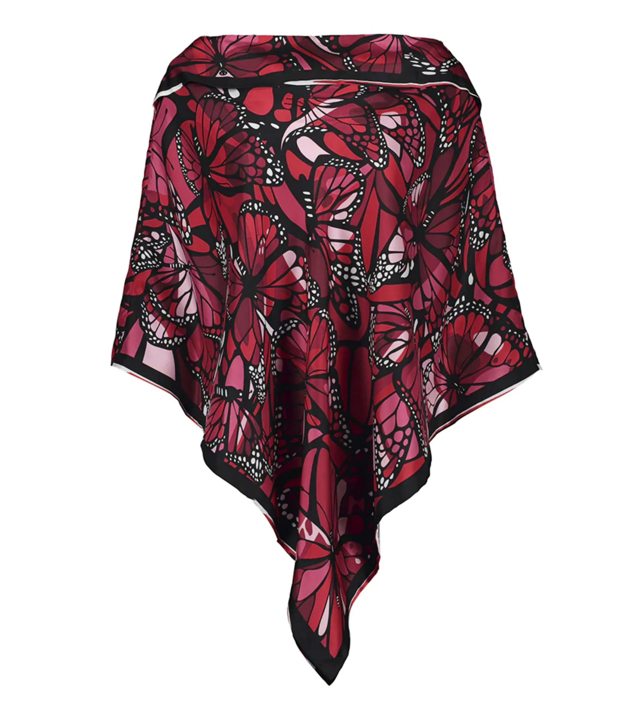 Pineda Covalin Poncho con mariposas monarca Mujer