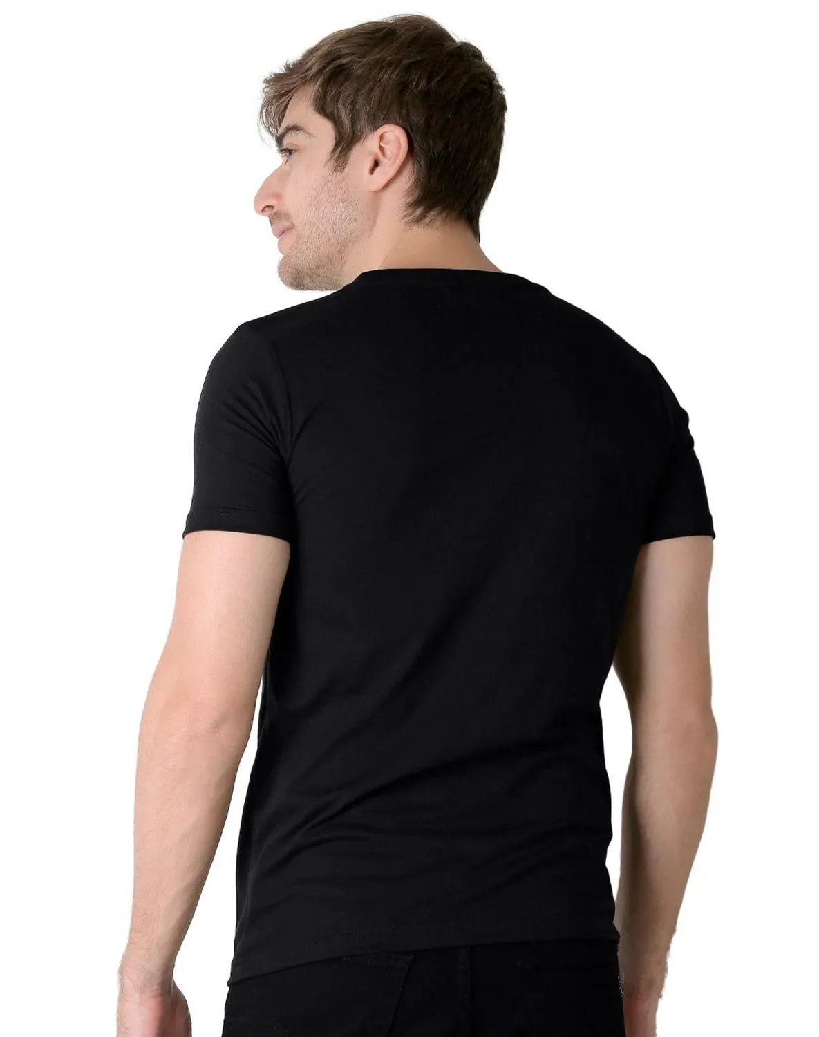 Playera Hombre Moda Camiseta Negro Stfashion 53205004