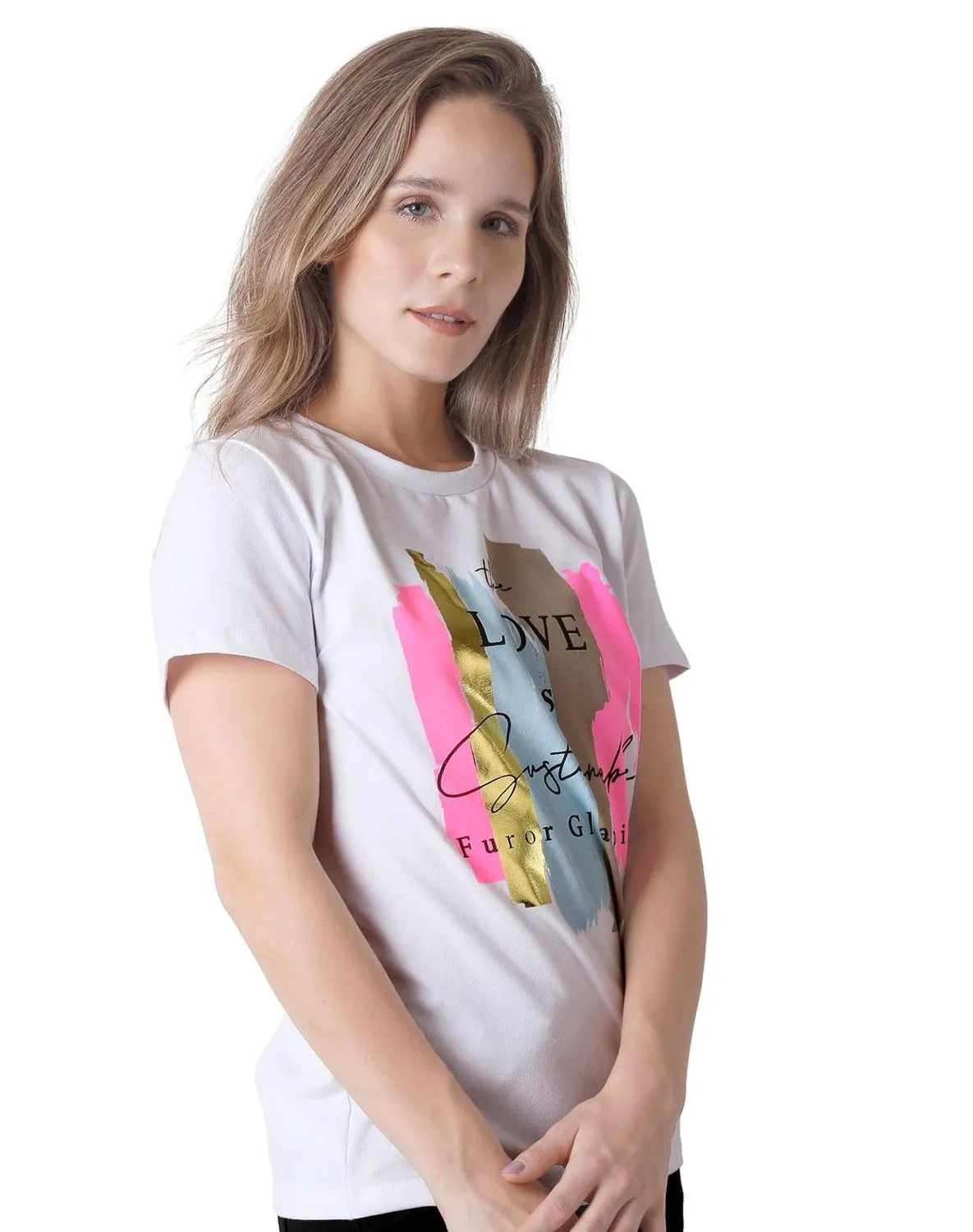 Playera Mujer Moda Camiseta Blanco Furor 62107013