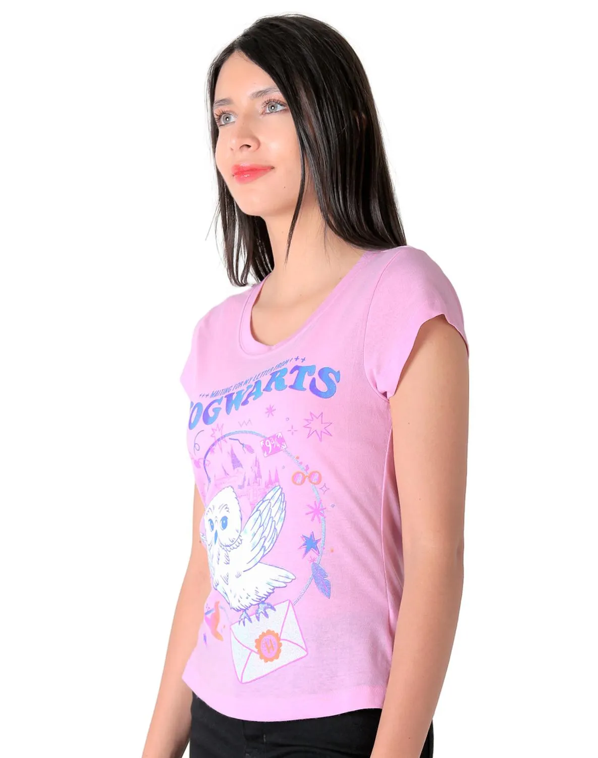 Playera Mujer Moda Camiseta Rosa Harry Potter 58204851