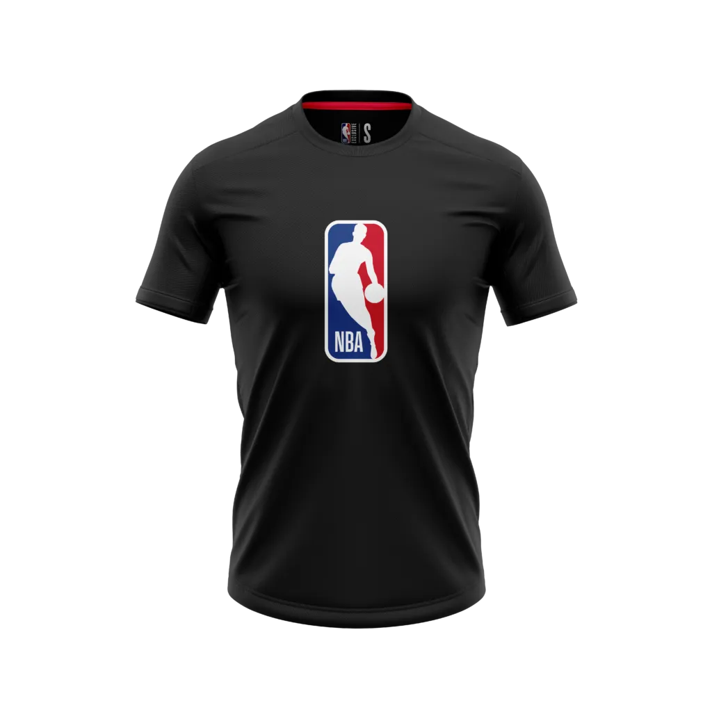 Polera Básquetbol Hombre NBA Official Logo Negra