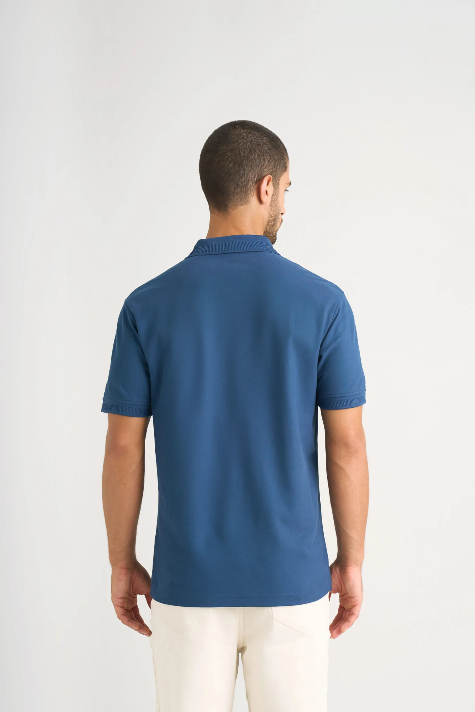 Polo para hombre semi fit detalle jacquard