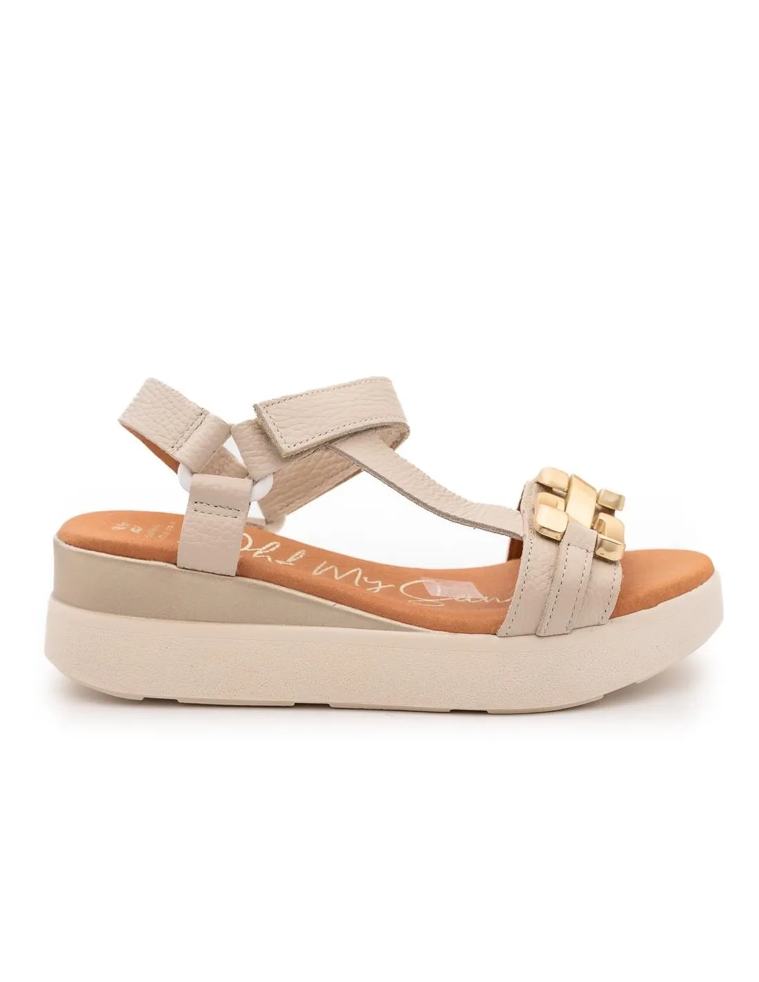 SANDALIA DE PIEL MUJER OH MY SANDALS 5420 HIELO