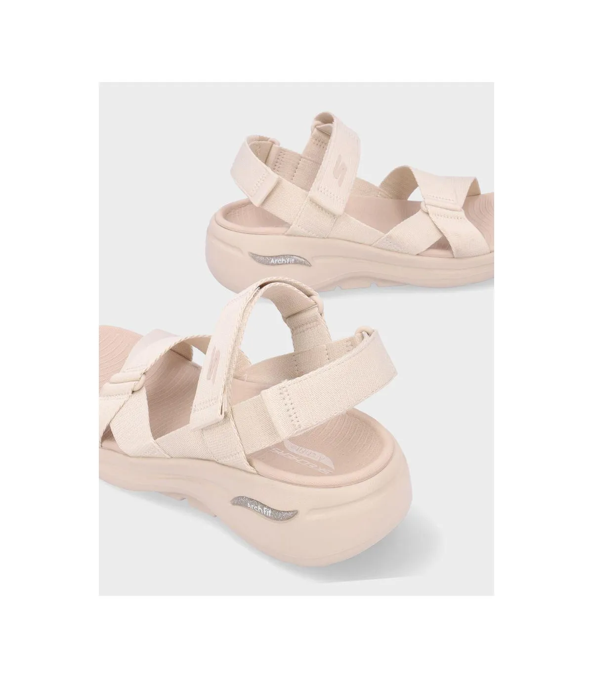 SANDALIA PLANA SKECHERS 140808 NATURAL