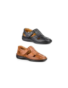 Sandalias hombre piel confort