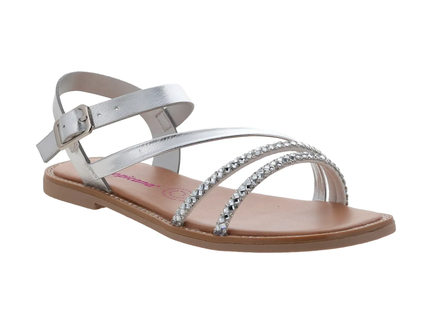 Sandalias Tropicana 390003 Plata Para Niña