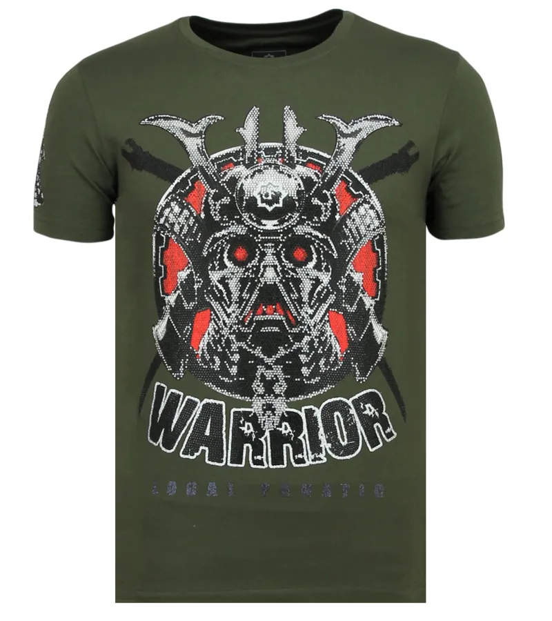 Savage Samurai Rhinestone - Camisetas Hombre - 6327G - Verde