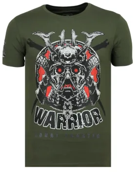 Savage Samurai Rhinestone - Camisetas Hombre - 6327G - Verde