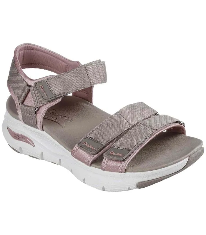 Skechers Sandalias Arch Fit Fresh Bloom Beige