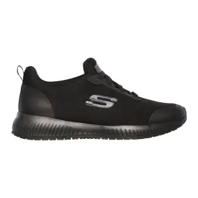 Skechers zapatilla trabajo mujer sin cordón Squad negro Sk77222