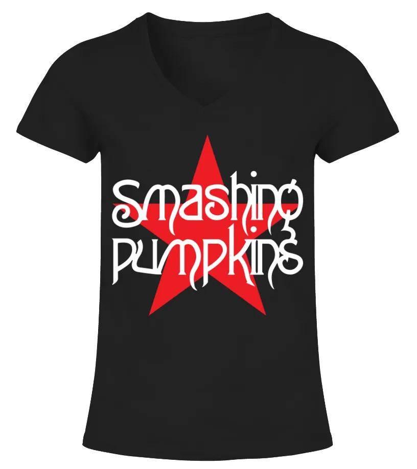 Smashing Pumpkins 04 BK Camiseta cuello pico Mujer