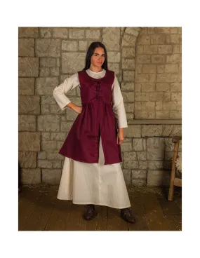 Sobrevesta Medieval Clara en burdeos