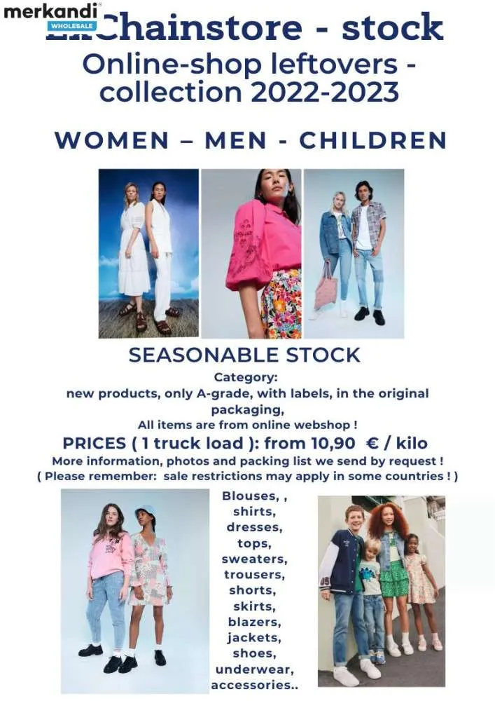 Stock de ExChainstore - ropa para mujeres, hombres y niños