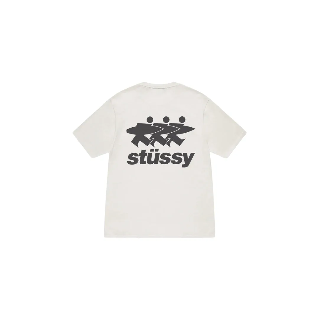 STUSSY  SURFWALK TEE PIGMENT DYED WHITE