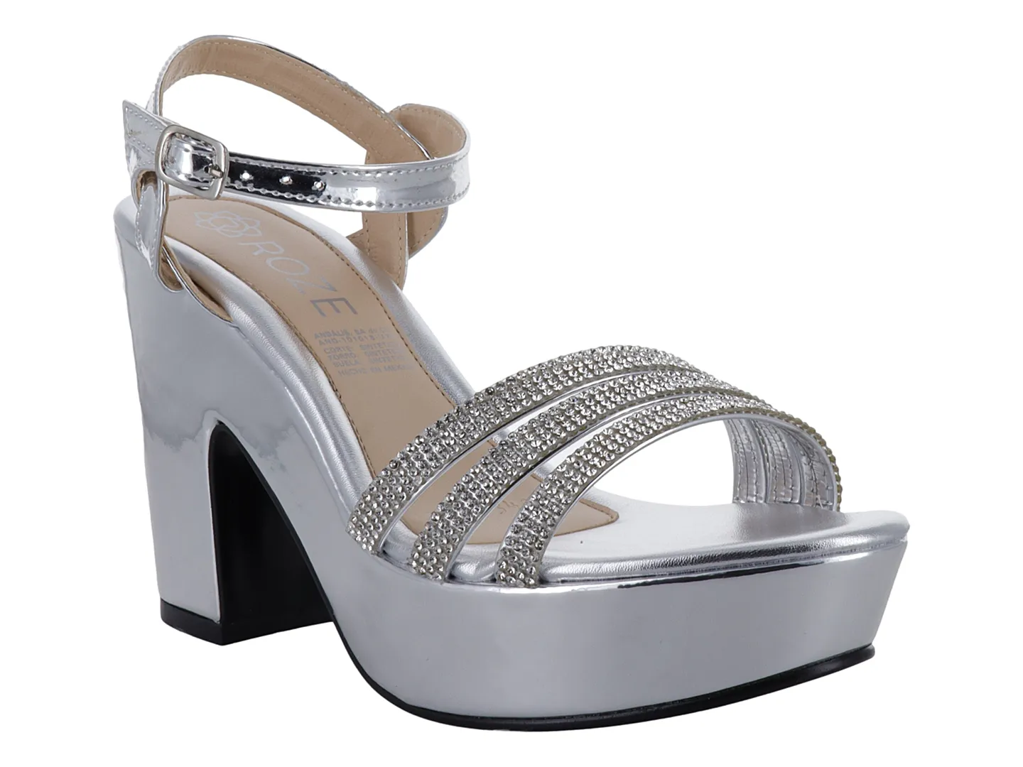 Tacones Roze 3403 Plata Para Mujer