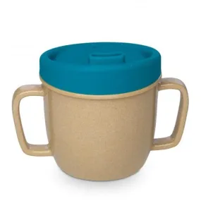 Taza infantil ECOFRIENDLY de fibra de arroz. Turquesa. The Dida World.