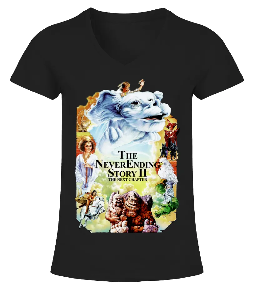 The Neverending Story II BK (4) Camiseta cuello pico Mujer