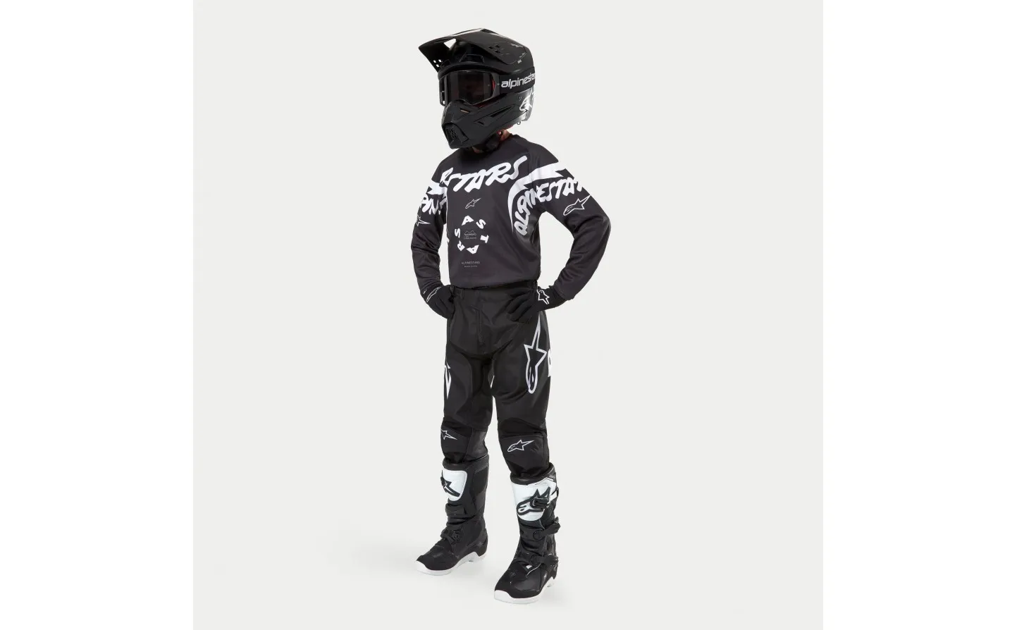 Traje Alpinestars Infantil Racer Hana Blanco Negro