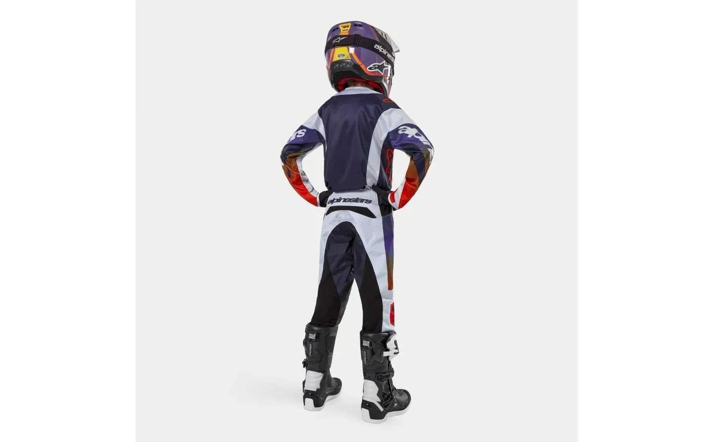 Traje Alpinestars Infantil Racer Hoen Gris Naranja Negro