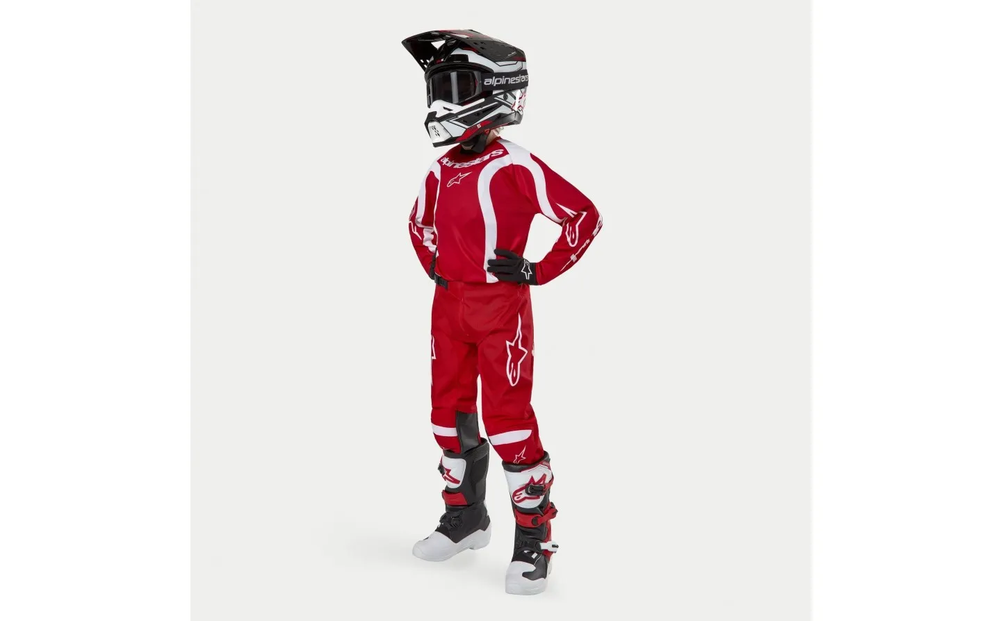 Traje Alpinestars Infantil Racer Lurv Mars Rojo Blanco