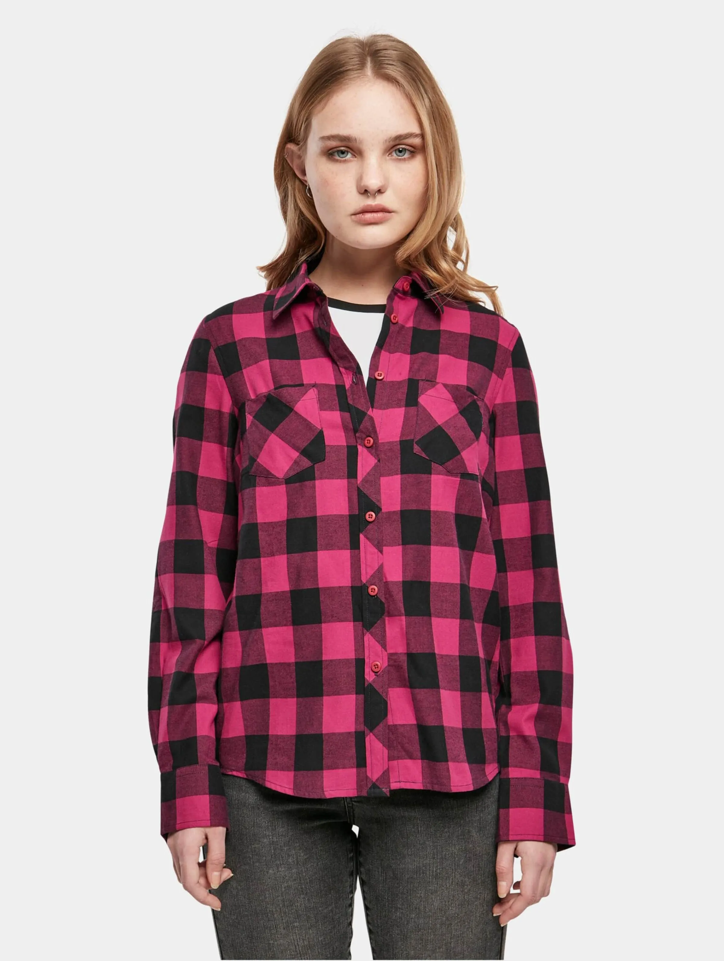 Urban Classics Ladies Turnup Checked Flanell