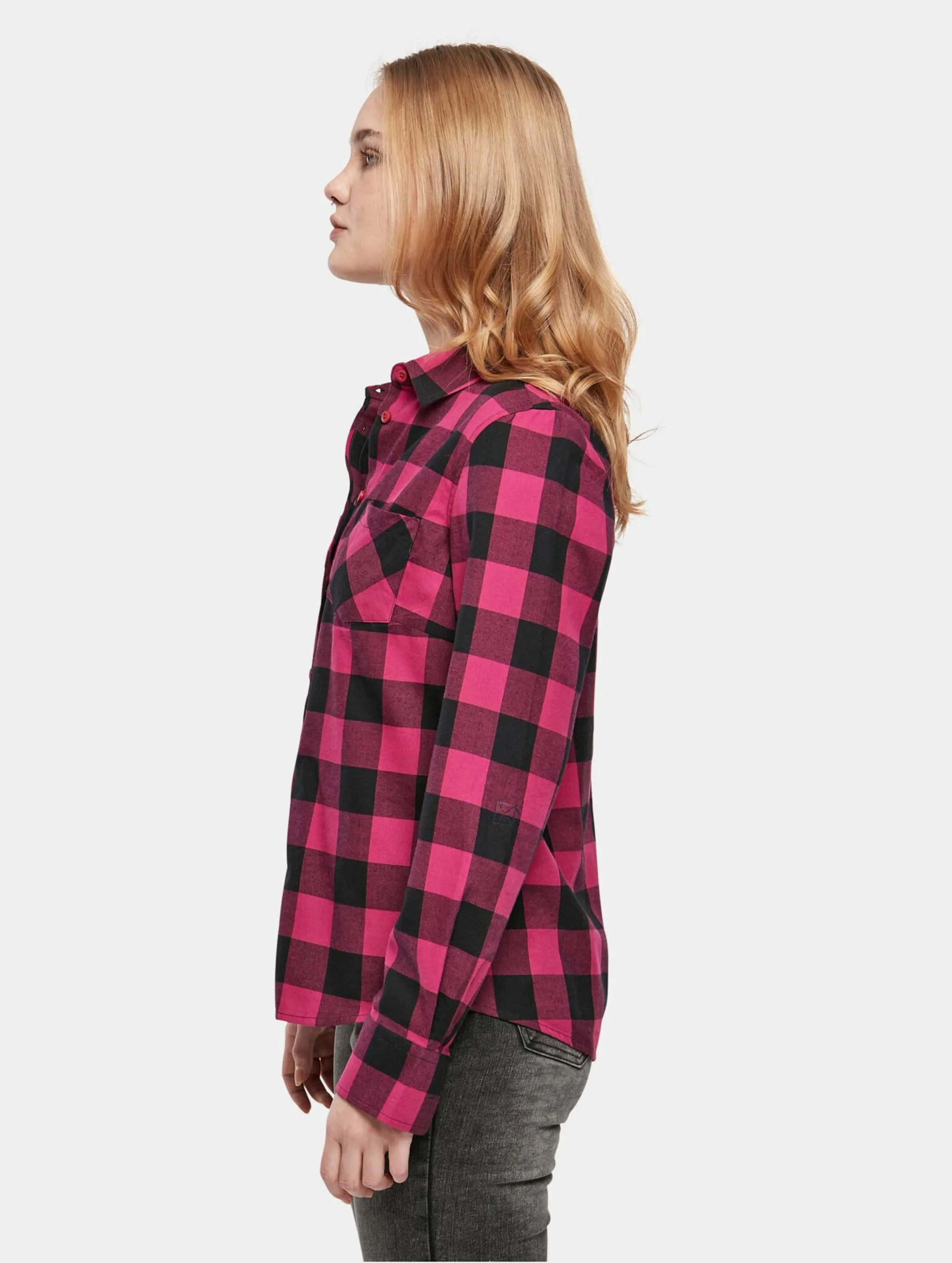 Urban Classics Ladies Turnup Checked Flanell