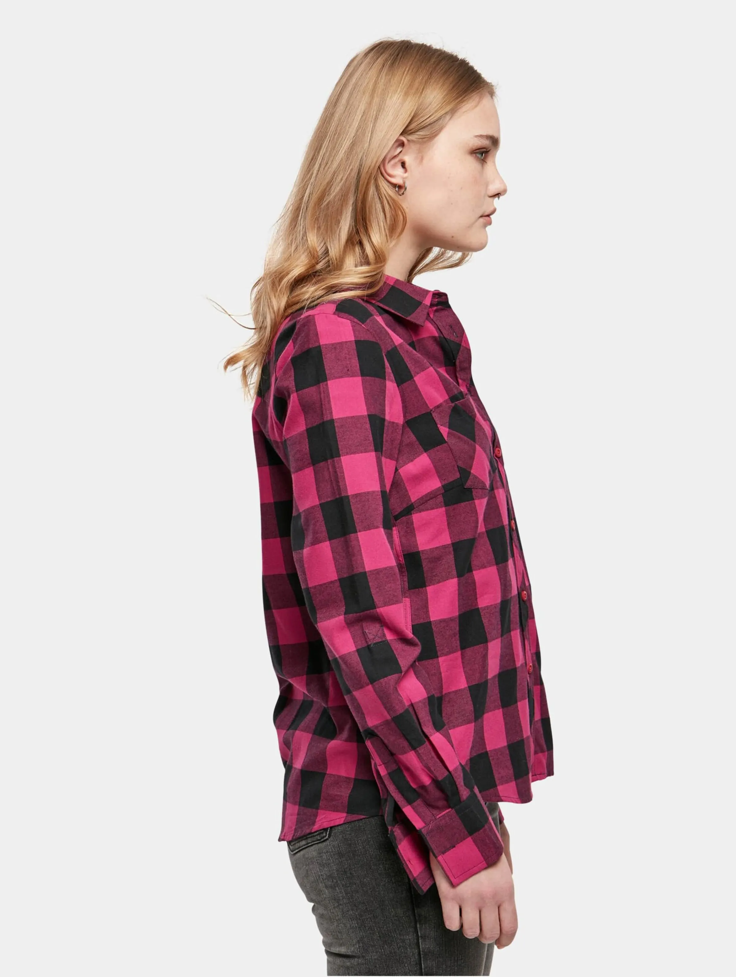 Urban Classics Ladies Turnup Checked Flanell