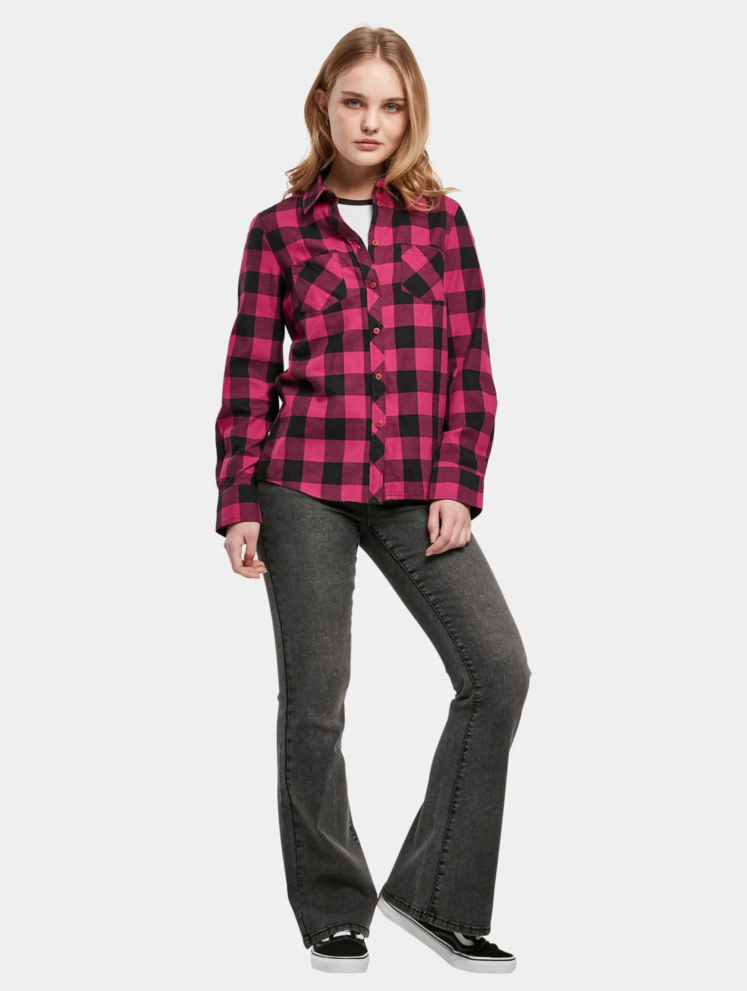 Urban Classics Ladies Turnup Checked Flanell