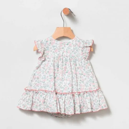 Vestido bebé niña Coco Acqua de florecitas rosa