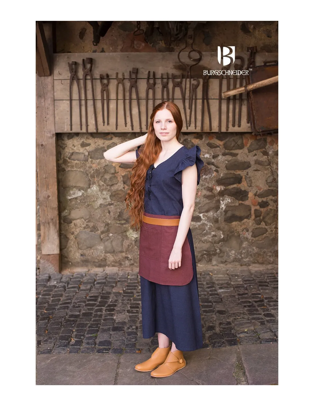 Vestido Medieval Mujer Agga Azul