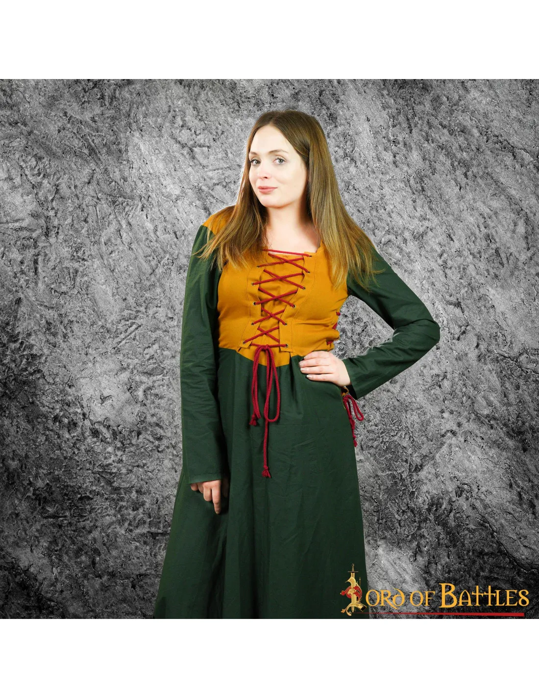 Vestido Medieval Mujer Eyra - Verde