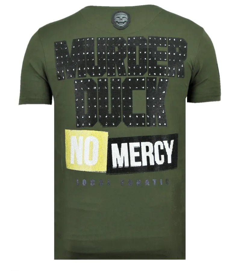 Villain Duck Rhinestones - Hombre Camisetas Moda - 6325G - Verde