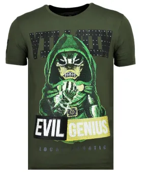 Villain Duck Rhinestones - Hombre Camisetas Moda - 6325G - Verde