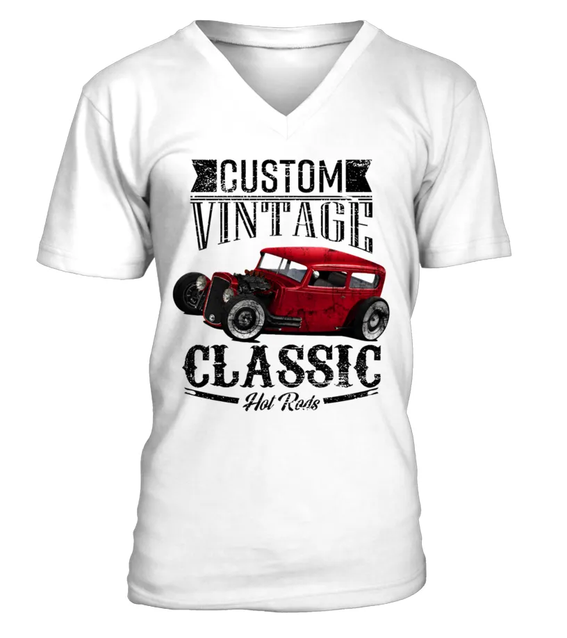 Vintage Red Hot Rod WT 103 Camiseta cuello en V Unisex