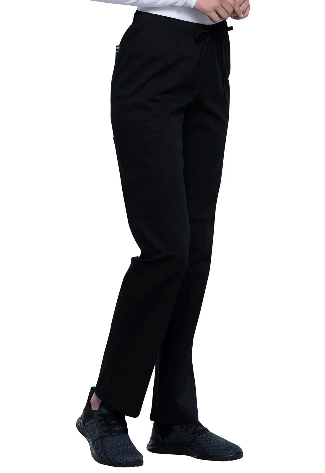 WORKWEAR Professionals Unisex Straight Leg Drawstring Pant in Black