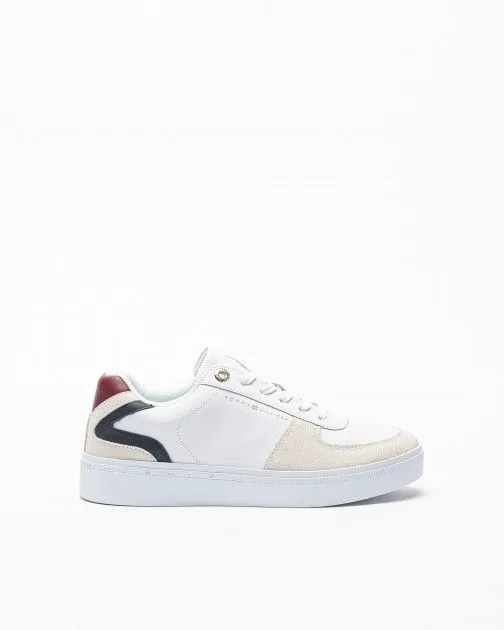 Zapatillas blancas Tommy Hilfiger LEATHER COURT SNEAKER Blanco