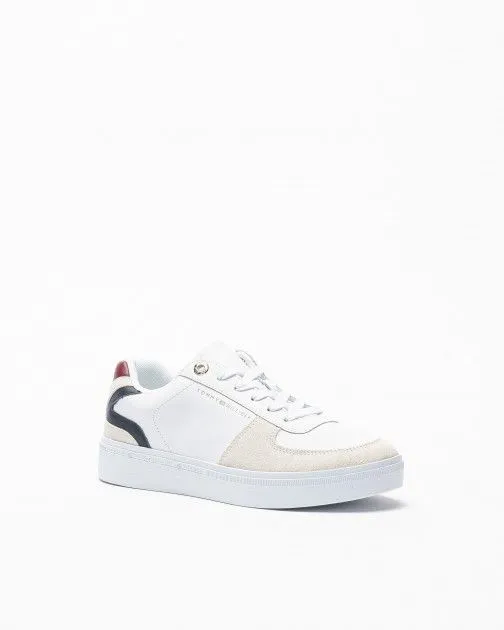 Zapatillas blancas Tommy Hilfiger LEATHER COURT SNEAKER Blanco